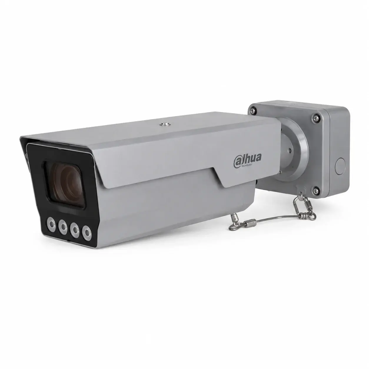 Dahua stainless-steel traffic camera with four LEDs and junction box